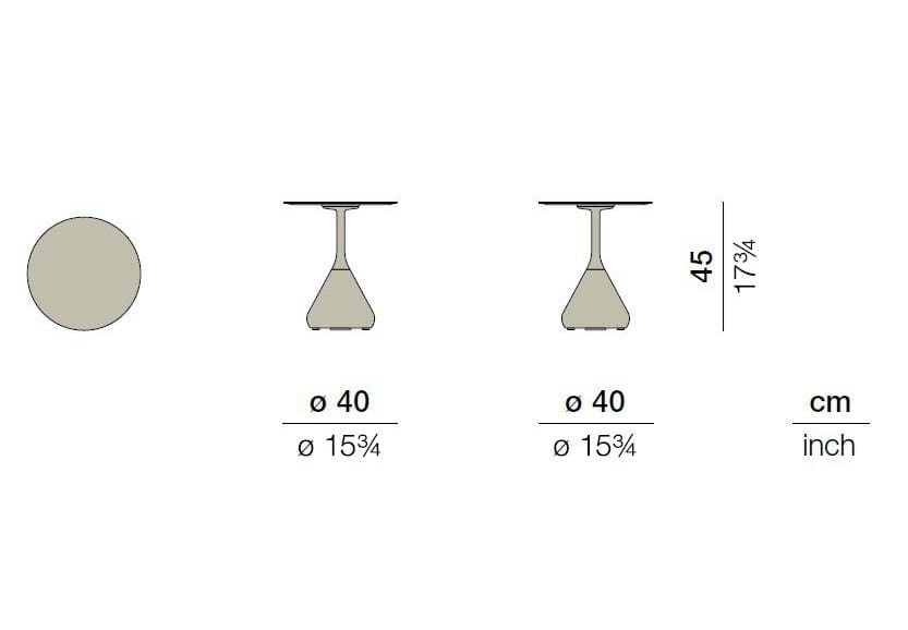Круглый керамический садовый журнальный столик с верхней частью HPL DEDON SATELLITE ARCH-00032411 - Вид №4