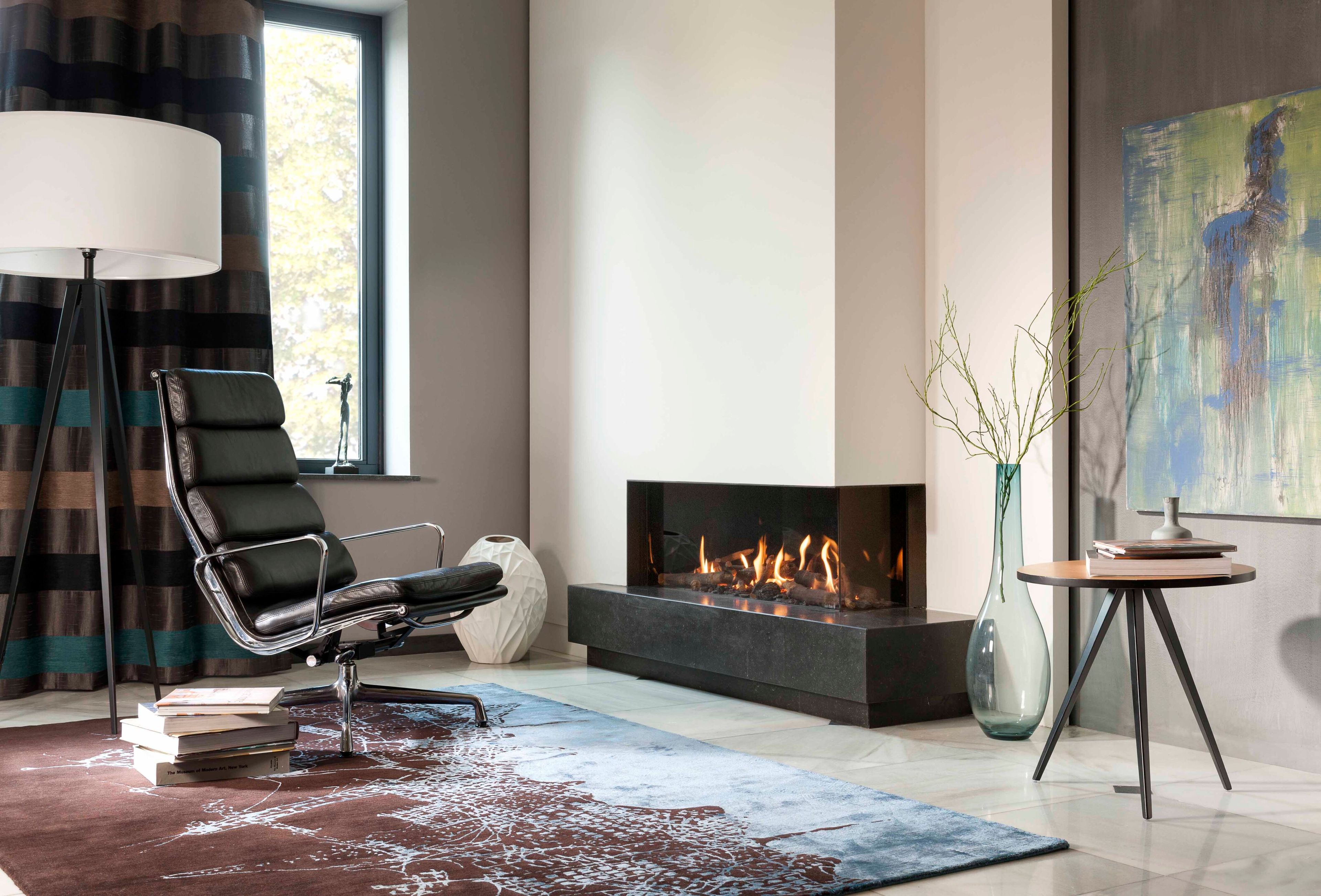 Настенный газовый угловой камин KALFIRE G105/37C ARCH-00077544 - Вид №1