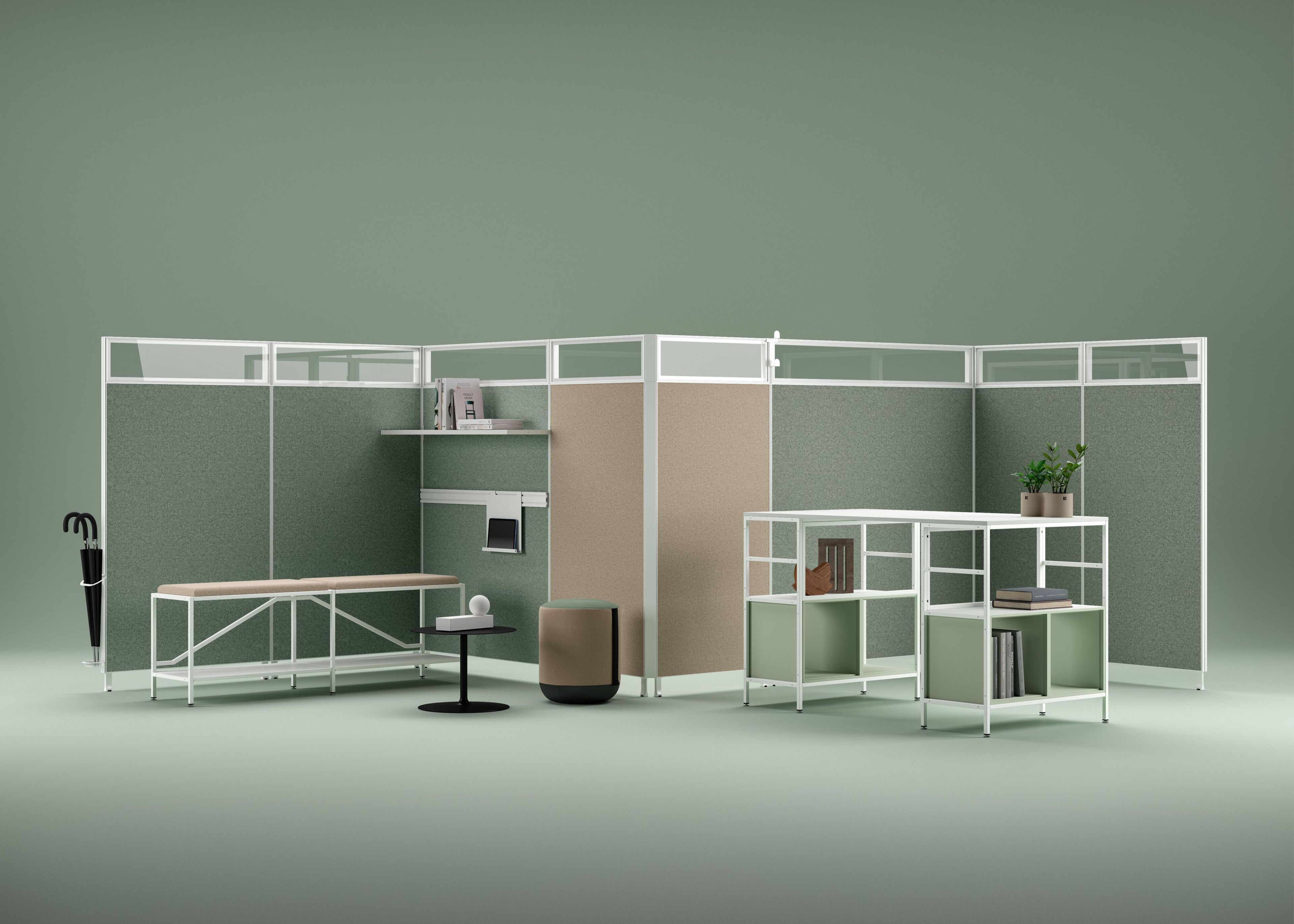 Отдельно стоящая офисная перегородка из алюминия и стекла Bralco Kubick ARCH-00025471