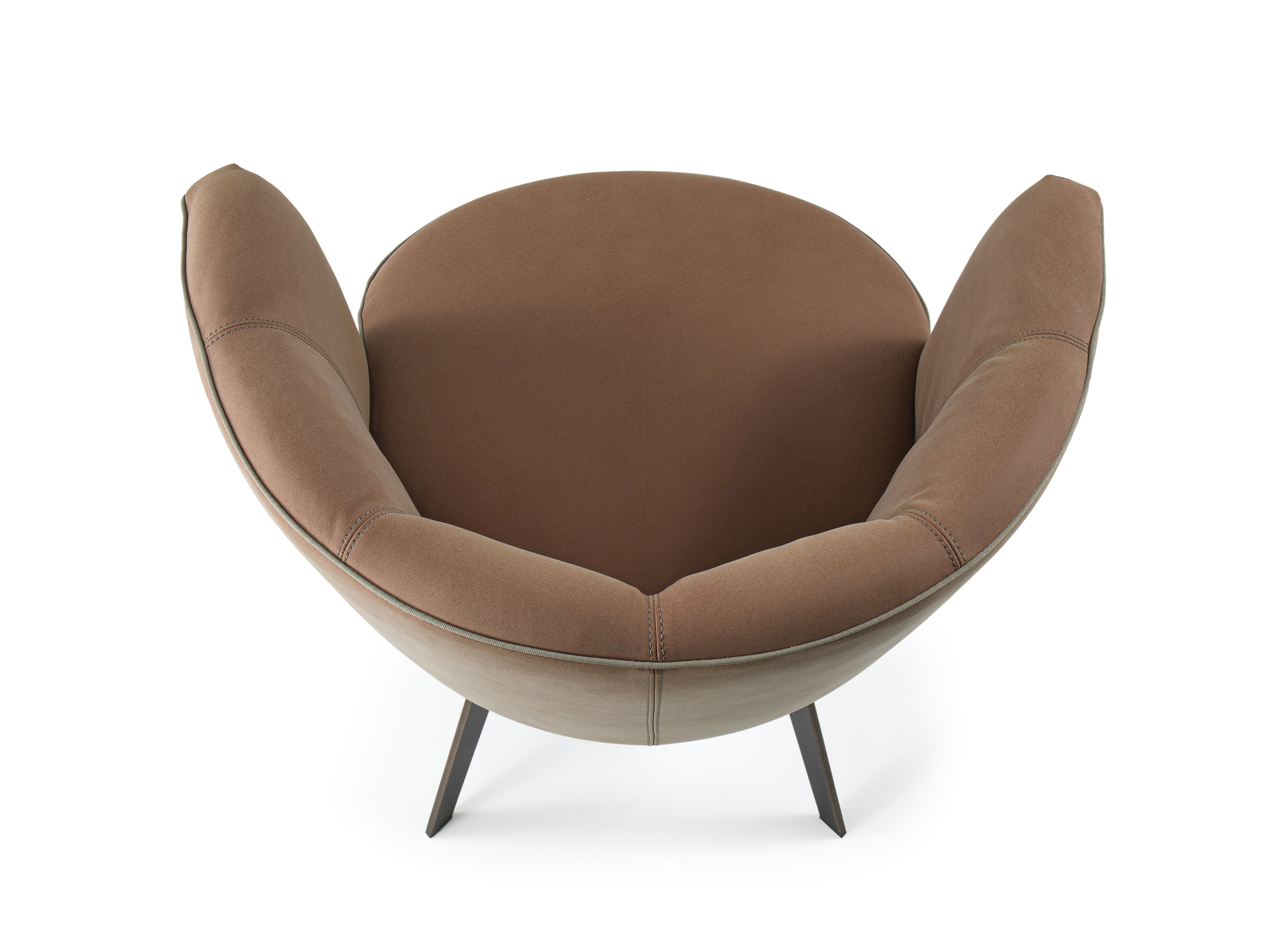 Кожаный мягкий стул с подлокотниками Borzalino Diva ARCH-00032839 - Вид №4