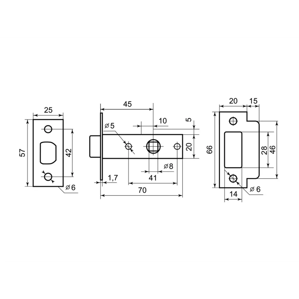 Защёлка Palladium 100 SN, цвет матовый никель ФАБРИКА ЗАМКОВ STLM-2156484 - Вид №4