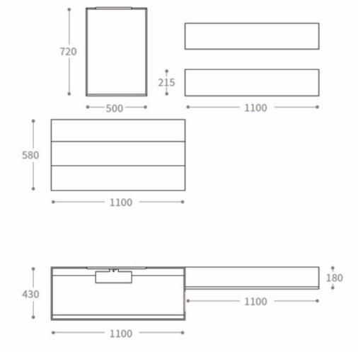 LASA IDEA Тумба под умывальник, лакированная, с зеркалом Syn sun-id-1399056 - Вид №3