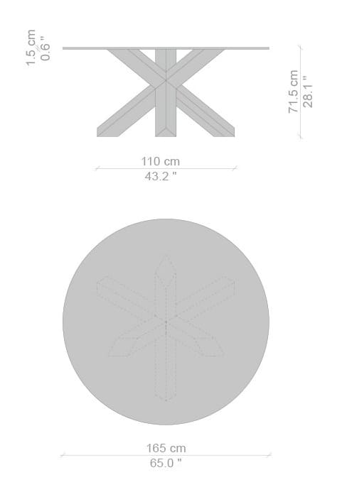 Стол с твердой деревянной основой CASSINA LA ROTONDA ARCH-00139497 - Вид №12