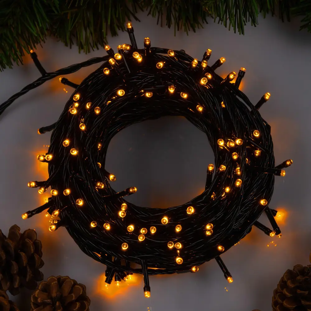 90641670 Электрогирлянда комнатная Luazon lighting 3556816 нить 20 м 200 ламп бесцветный 8 режимов работы STLM-0950040