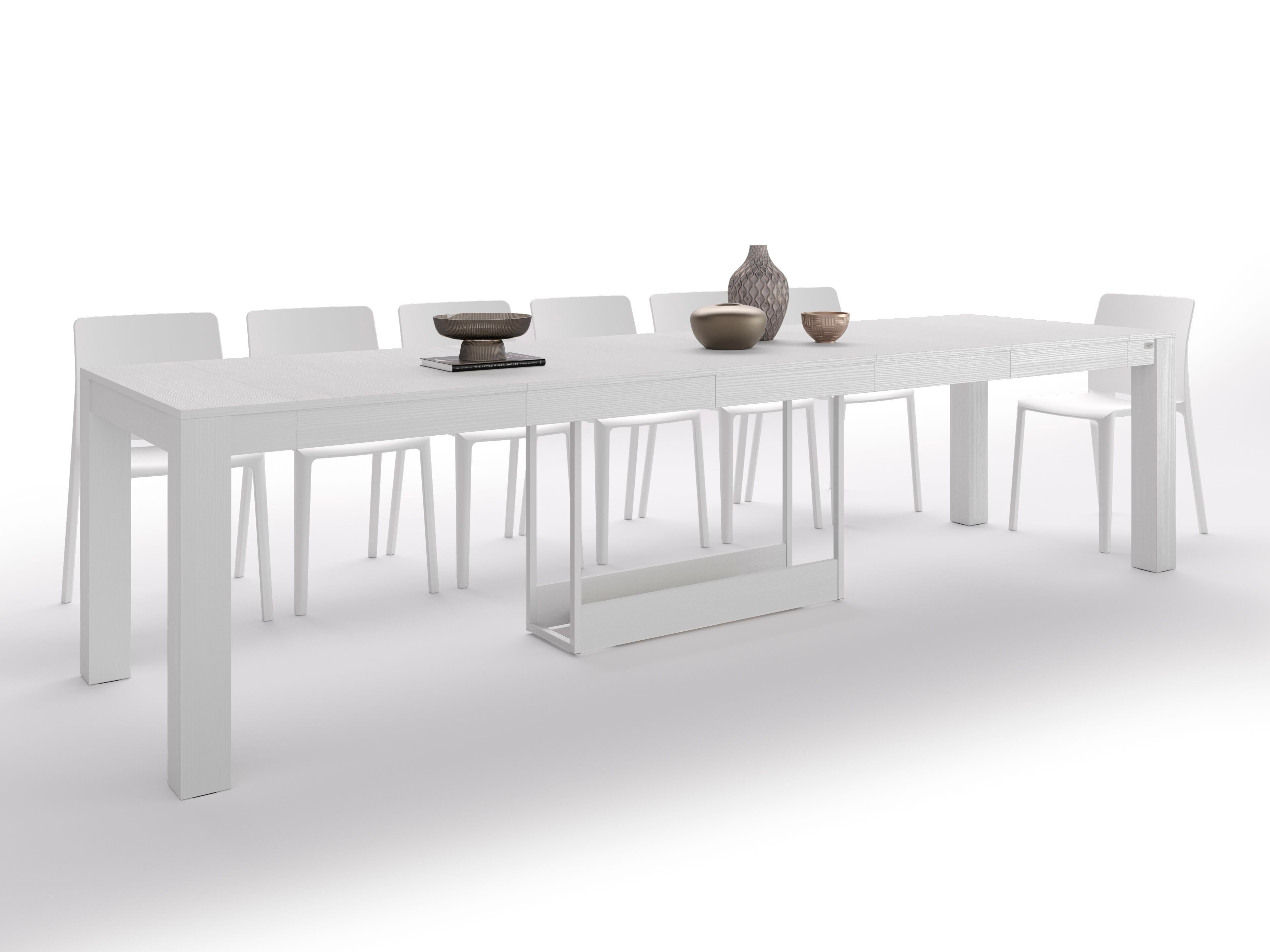 Прямоугольная выдвижная консоль из белого ясеня Mobili Fiver Rachele ARCH-00125694 - Вид №3