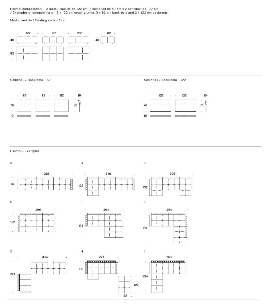 Съемный диван из ткани Saba Italia ARCH-00127833 - Вид №21