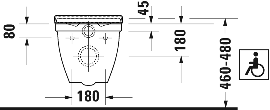 2203090000 Подвесной унитаз настенный Белый Duravit Starck 3 Германия - Вид №3