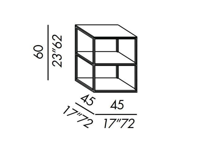Квадратный металлический журнальный столик Meridiani Hardy ARCH-00142785 - Вид №3