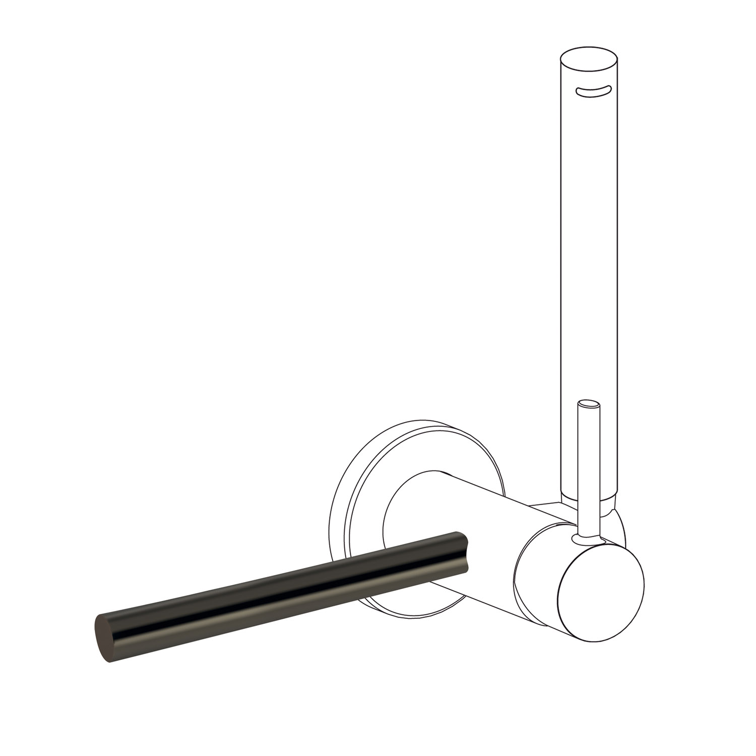 Аксессуар для полотенцесушителя для смесителя унитаза с душем-03412401KM TRES 