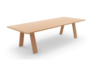 Деревянный прямоугольный садовый стол