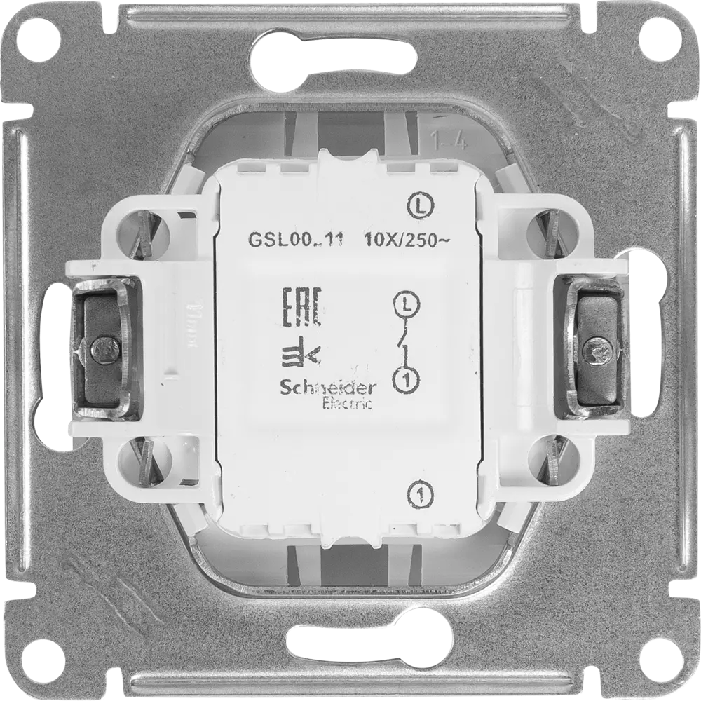 Schneider Electric Glossa — встраиваемый выключатель с одной клавишей 84730738 STLM-0054177 - Вид №2