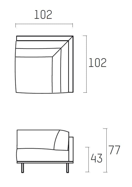 Секционный диван с огнестойкой обивкой Piet Boon DON living ARCH-00064056 - Вид №18