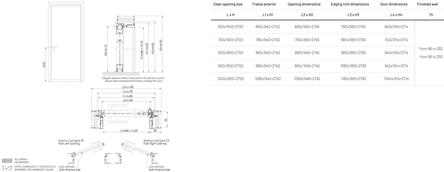 Стеклянная распашная дверь Scrigno ELETTA ARCH-00010722 - Вид №2