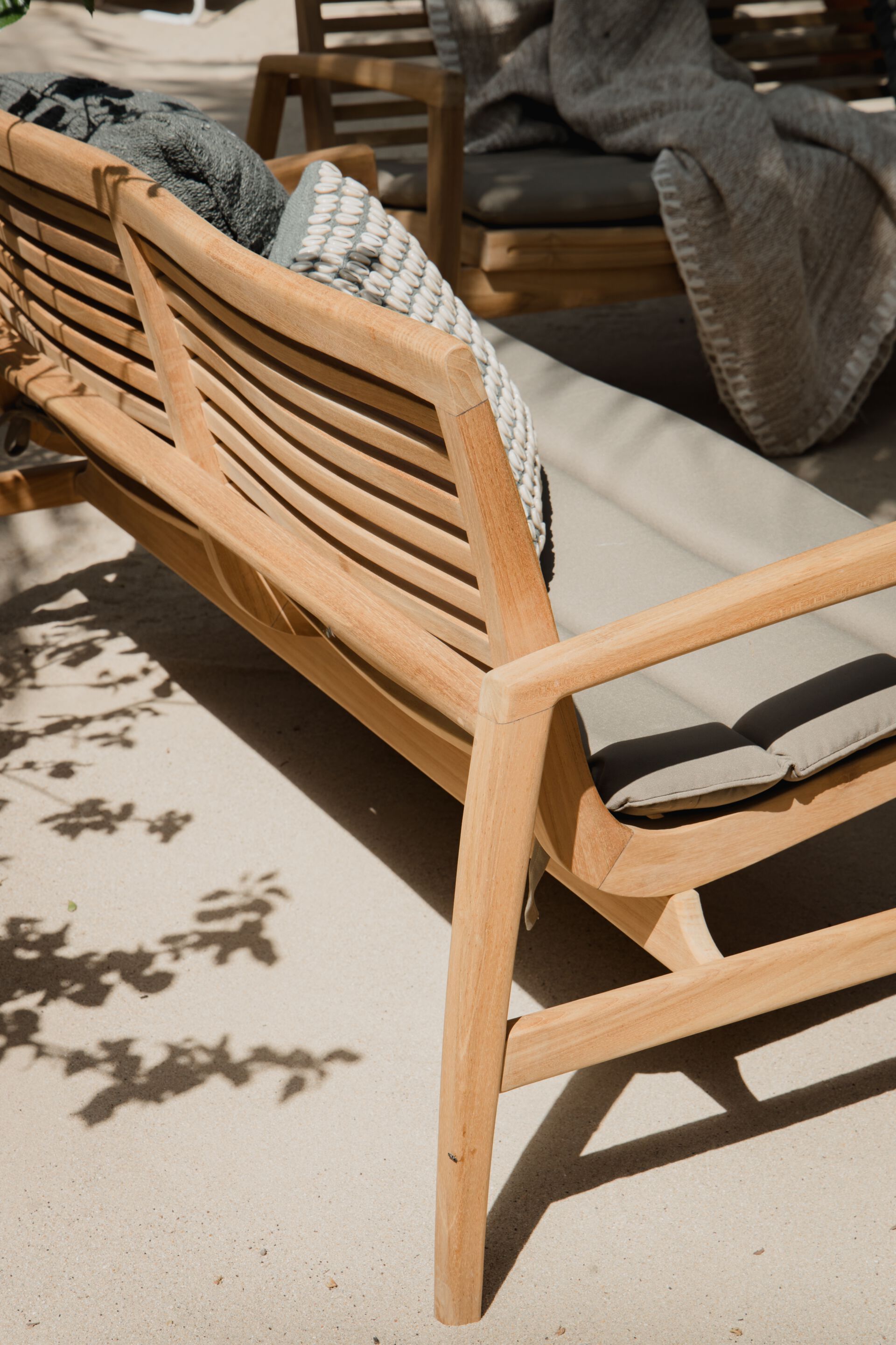 Садовая скамейка из тикового дерева со спинкой cbdesign ралли ARCH-00130565 - Вид №6