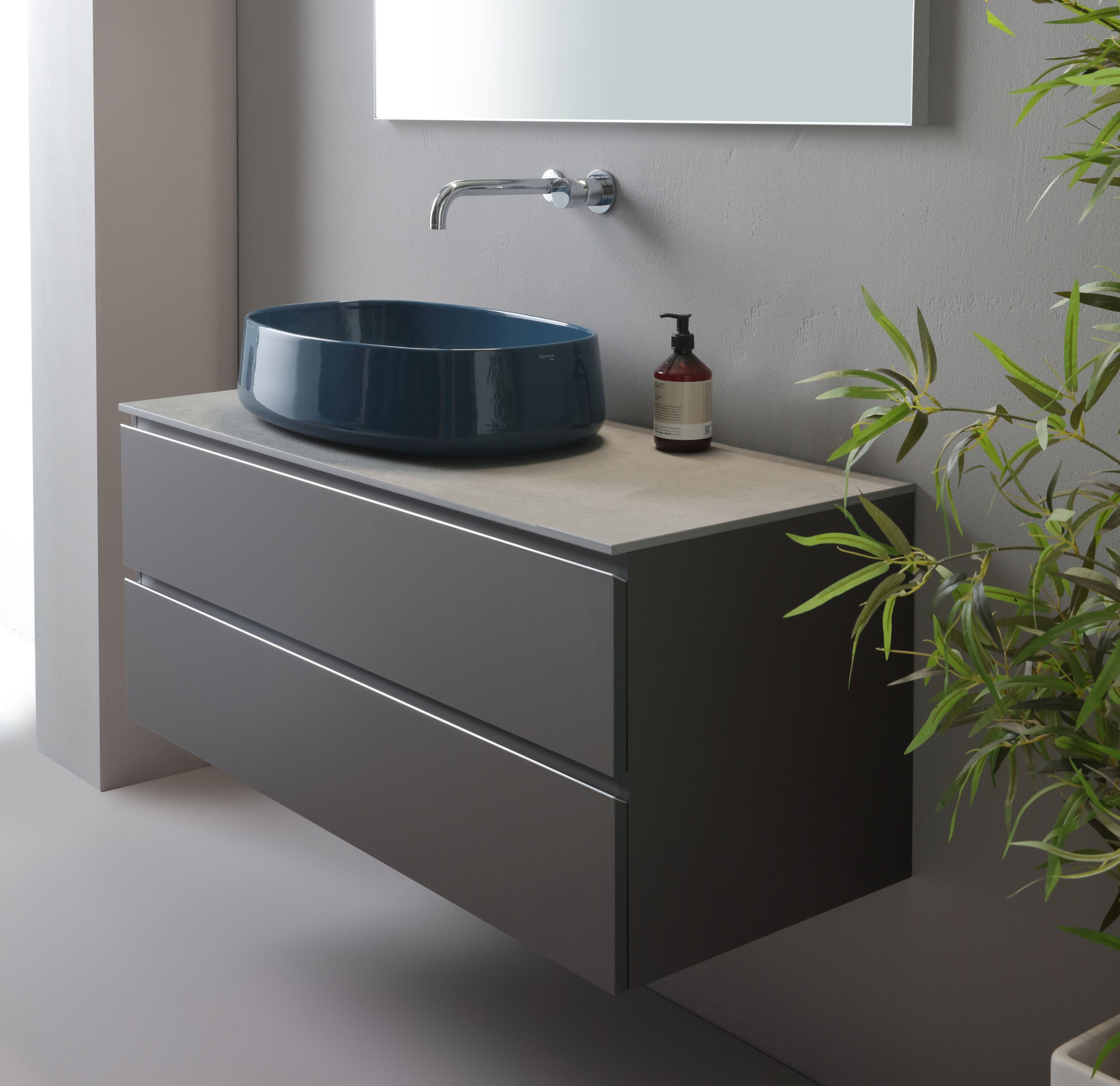 Подвесной шкаф для умывальника из керамогранита с ящиками Olympia Ceramica Стенд ARCH-00048478 - Вид №1