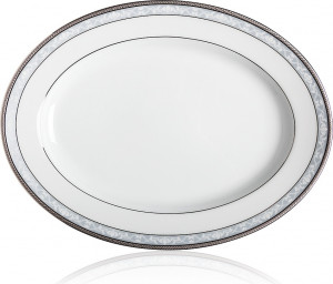 10599217 Noritake Блюдо овальное Noritake "Хэмпшир,платиновый кант" 35см Фарфор
