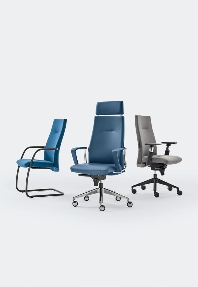 Кожаное вращающееся офисное кресло с подголовником Ares Line Trendy ARCH-00054457 - Вид №4