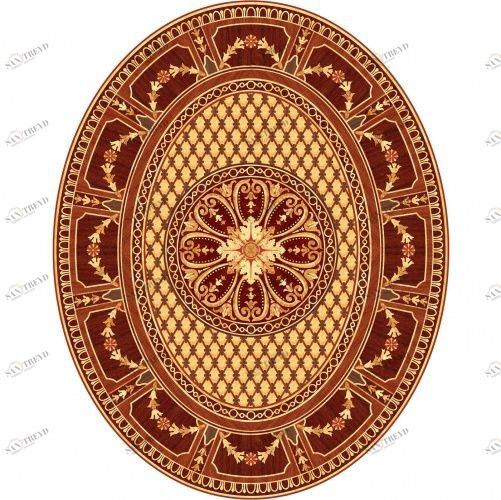 Художественный паркет Da Vinci Розетка 26-240 Дуб Селект (Гладкая) х1000диаметр мм 260090240