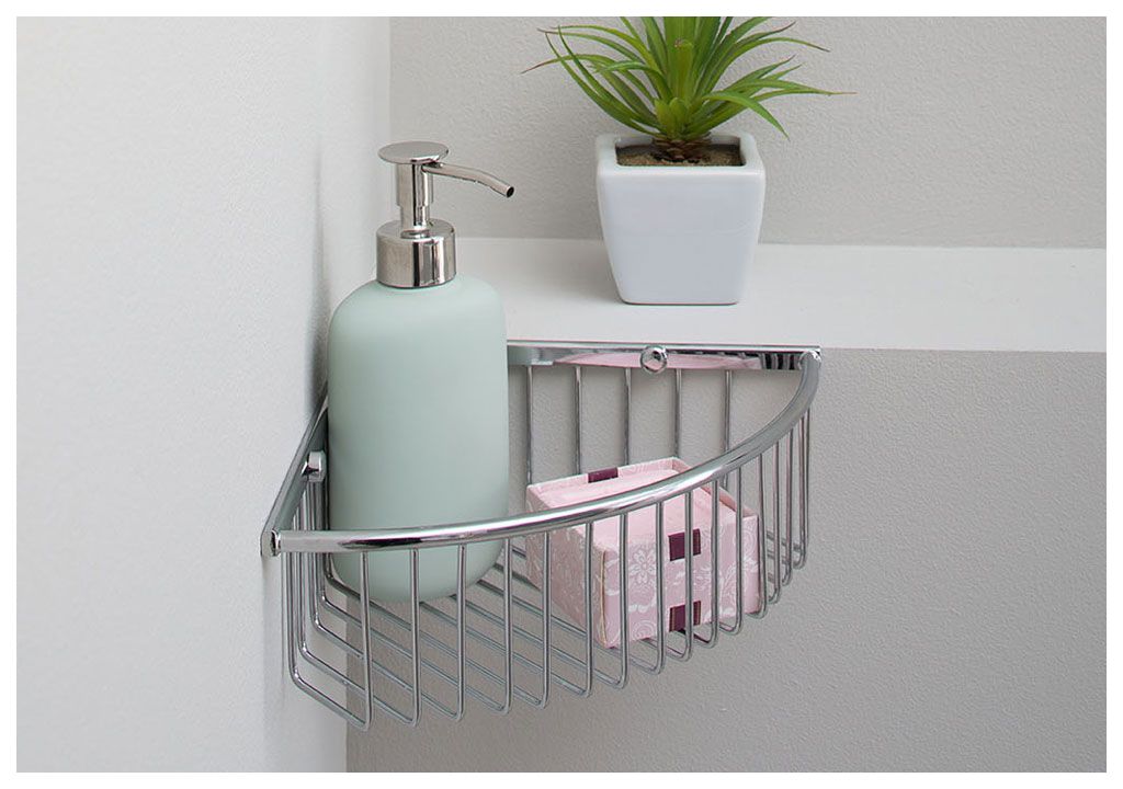 Полочка Aquanet 8163 (21 см, угловая) 8100 - Вид №1