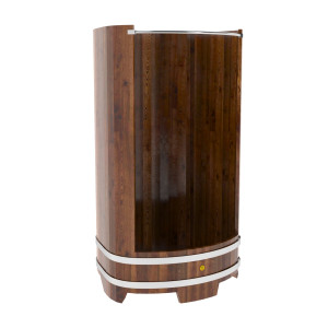 1848 Душевая кабина большая с держателем для шторки мореная премиум Alyarus