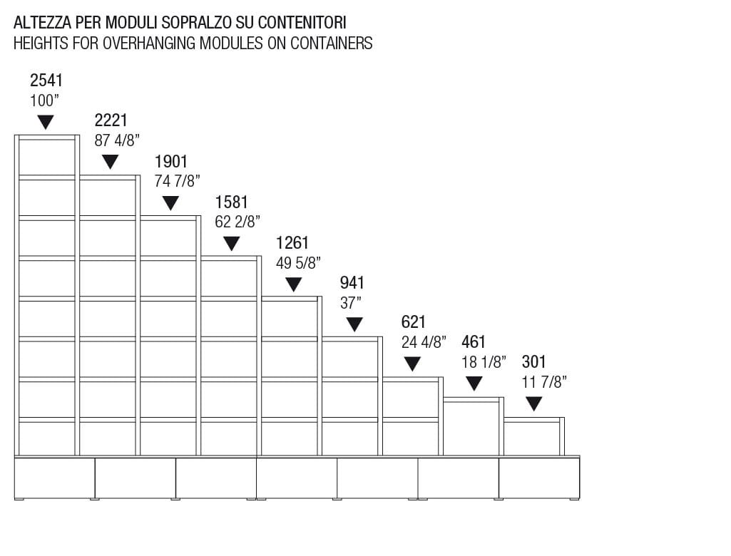 Установленная стеной секционная оборудованная стена MisuraEmme CROSSING ARCH-00081307 - Вид №2