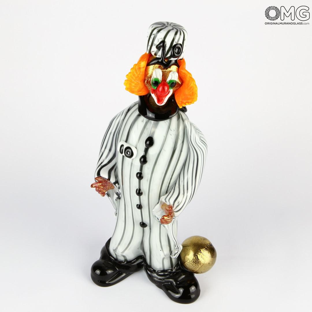 2587 ORIGINALMURANOGLASS Статуэтка Клоун-заключённый - муранское стекло OMG 14 см  - Вид №1