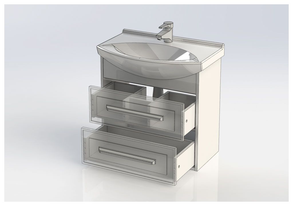 Тумба с раковиной Aquanet Остин 65 белый 0020391600177677 - Вид №4