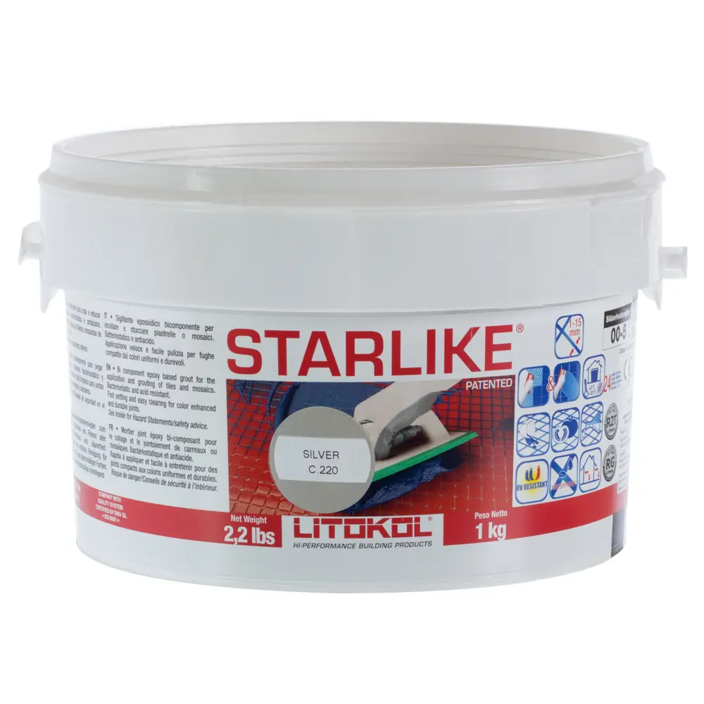 Затирка эпоксидная Litokol Litochrom Starlike C.220 цвет светло-серый 1 кг Без серии STLM-2019346 - Вид №1