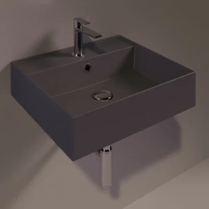 AG51ANTRACITEMATT Подвесная раковина настенная прямоугольная Simas Agile черная