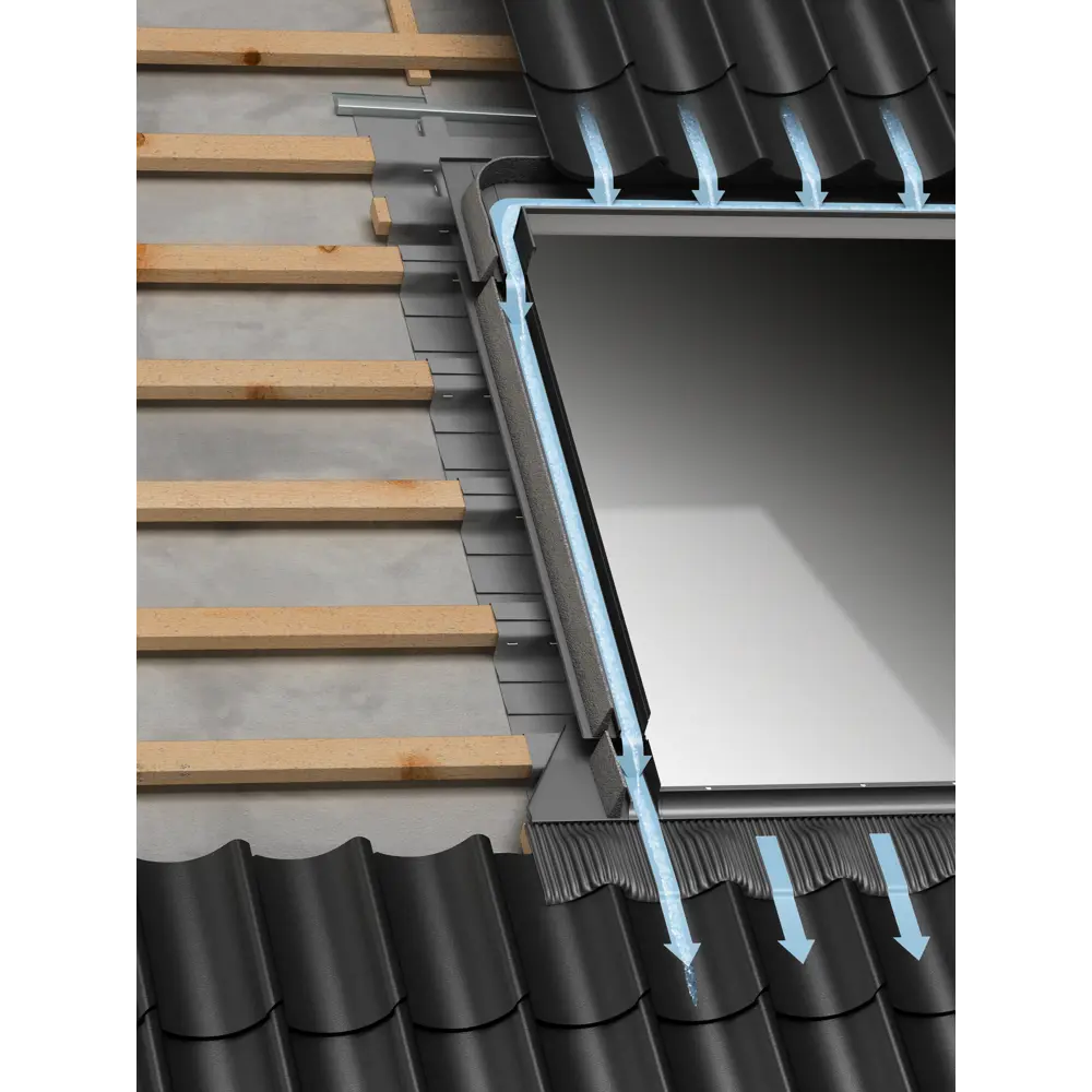 Оклад для высокопрофилированной кровли Velux DES 94x140 см STLM-2050477 - Вид №2