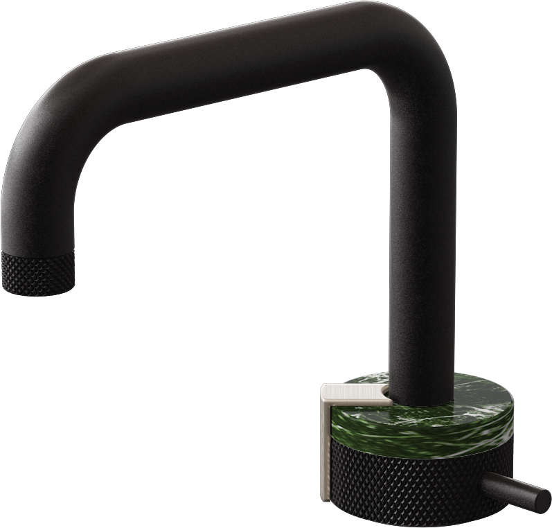 E-11500-R2MG-L1SN-BK Однорычажный прогрессивный смеситель для раковины - излив 15,3см GRAFF MOD+