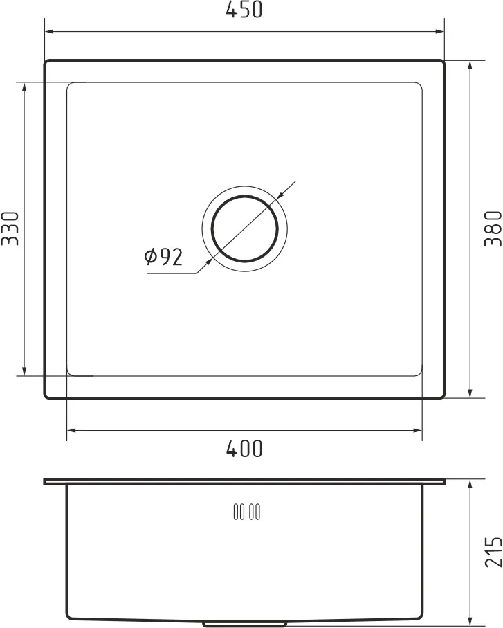 Кухонная мойка Нержавеющая сталь METAL S608 GranFest 4538-S608 - Вид №1