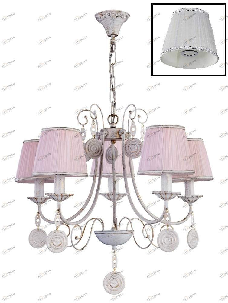 Подвесная люстра Crystal Lux Emilia SP5 CRYSTAL LUX ДИЗАЙНЕРСКИЕ, EMILIA 056899 Розовый 