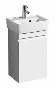 44751 IFO Renova Плоская тумба под раковину, с одной дверцей, W = 394 мм, W1 = 450 мм, T = 290 мм, темно-серый