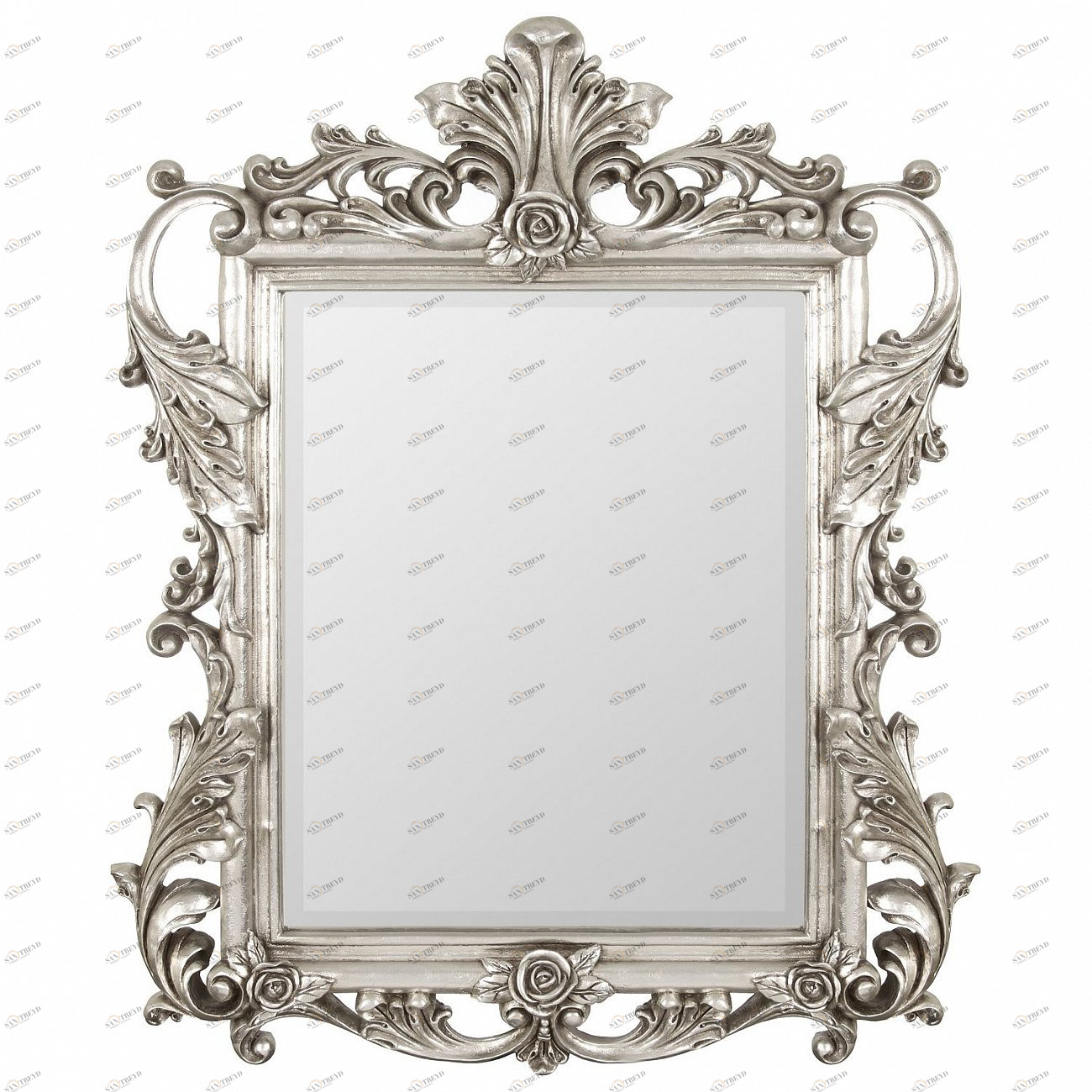 Зеркало настенное 83х65 см античное серебро Juno Silver ART-ZERKALO ДИЗАЙНЕРСКИЕ 00-3884105 Зеркальный;серебро 