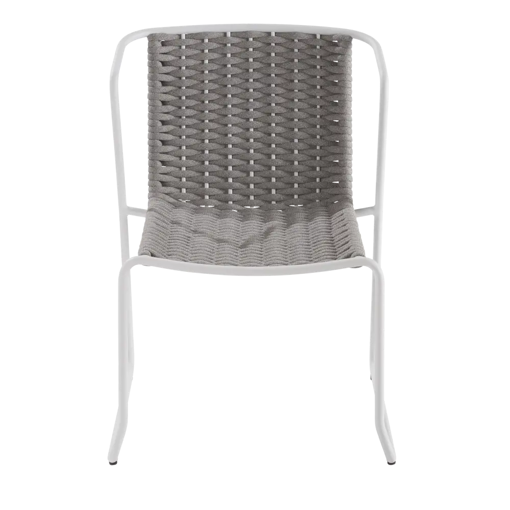 Стул Naterial Livia 63.5x80.5x58 см алюминий/текстиль цвет бело-серый STLM-2115461 - Вид №2