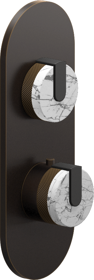 E-8026-R2MWE0-L1MBK-OB-T Планка M-Series с 2 ручками - Внешняя часть GRAFF MOD+