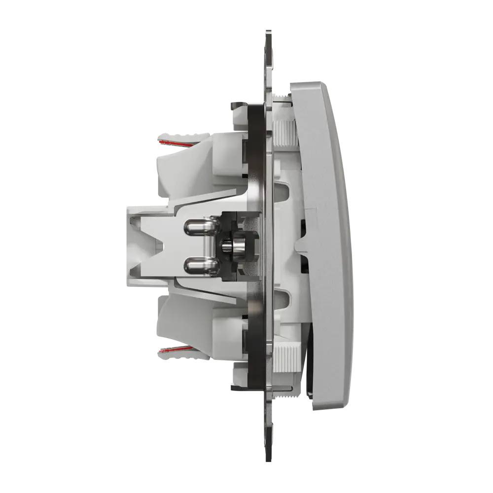 Переключатель проходной Systeme Electric Sedna 2 клавиши, цвет алюминий Sedna Design Elements STLM-2111465 - Вид №3