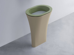 AMLA65-AG+AMPILO-BR+AMCOLO-AV Раковина Amedeo Ovale отдельностоящая cielo Enjoy + Amedeo