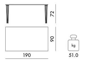 Прямоугольный стол из ПММА Kartell TOP TOP ARCH-00016107 - Вид №3