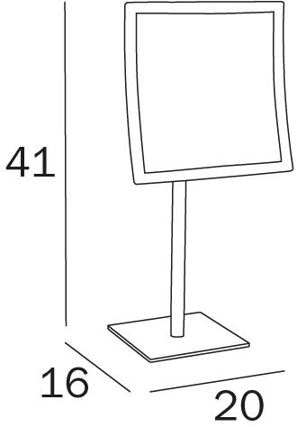 INDA® Квадратное отдельно стоящее увеличительное зеркало Hotellerie Av058q - Вид №1
