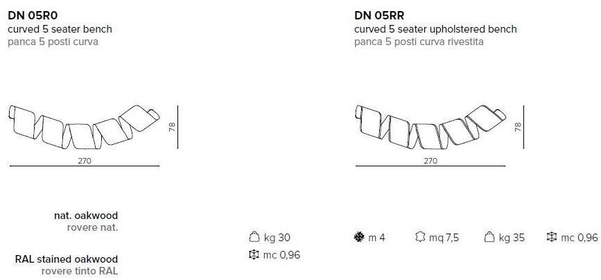 True Design Изогнутая модульная деревянная скамейка Dna sun-id-1411176 - Вид №3
