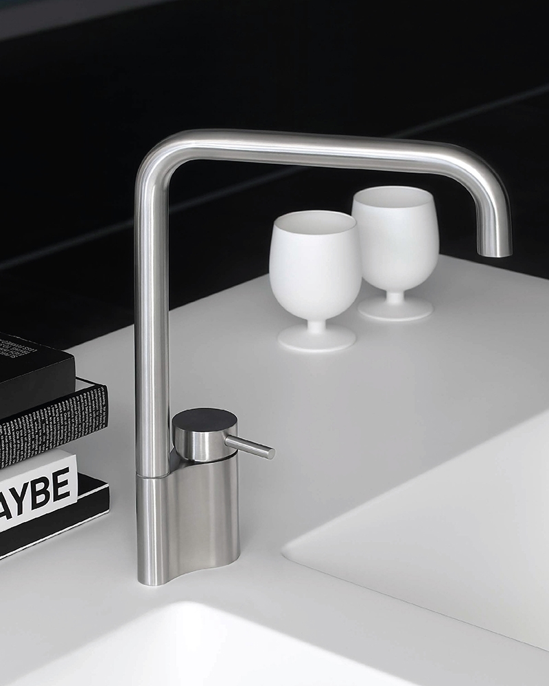 Inox. 136. Смеситель для кухонной мойки. Quadrodesign - Вид №1