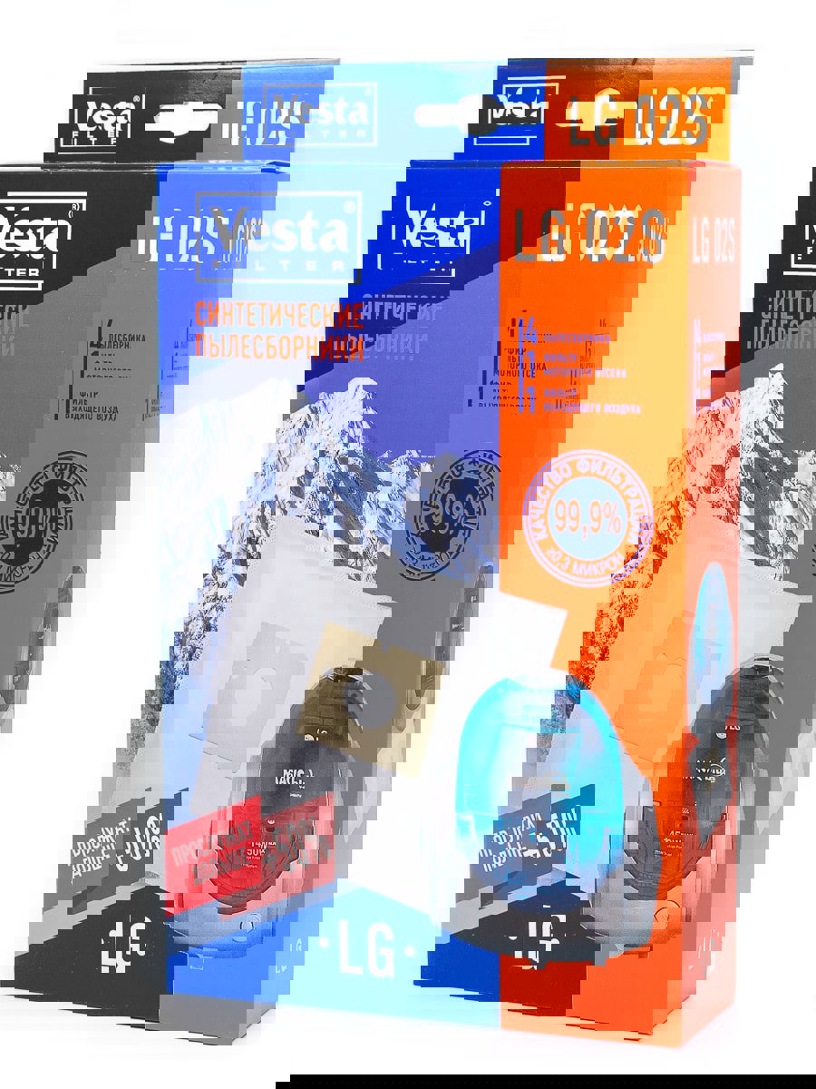 90208362 Мешки тканевые для пылесоса LG02S, 4 л, 4 шт STLM-0133161 VESTA FILTER