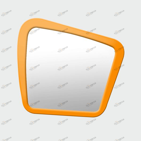 Зеркало настенное среднее крашеное оранжевое Woodi WOODI ДИЗАЙНЕРСКИЕ 00-3966424 Оранжевый 