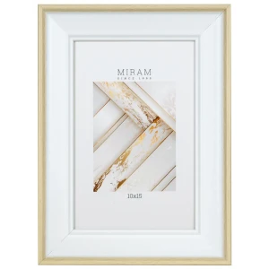 Рамка для фото МИРАМ 10×15 см белая пластиковая без паспарту 89422793