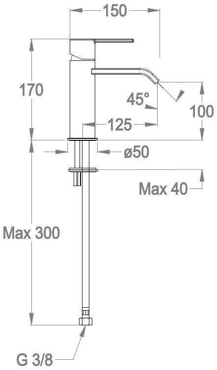 Fir Italia Смеситель для умывальника, однорычажный Sweet 46 4611210 - Вид №6