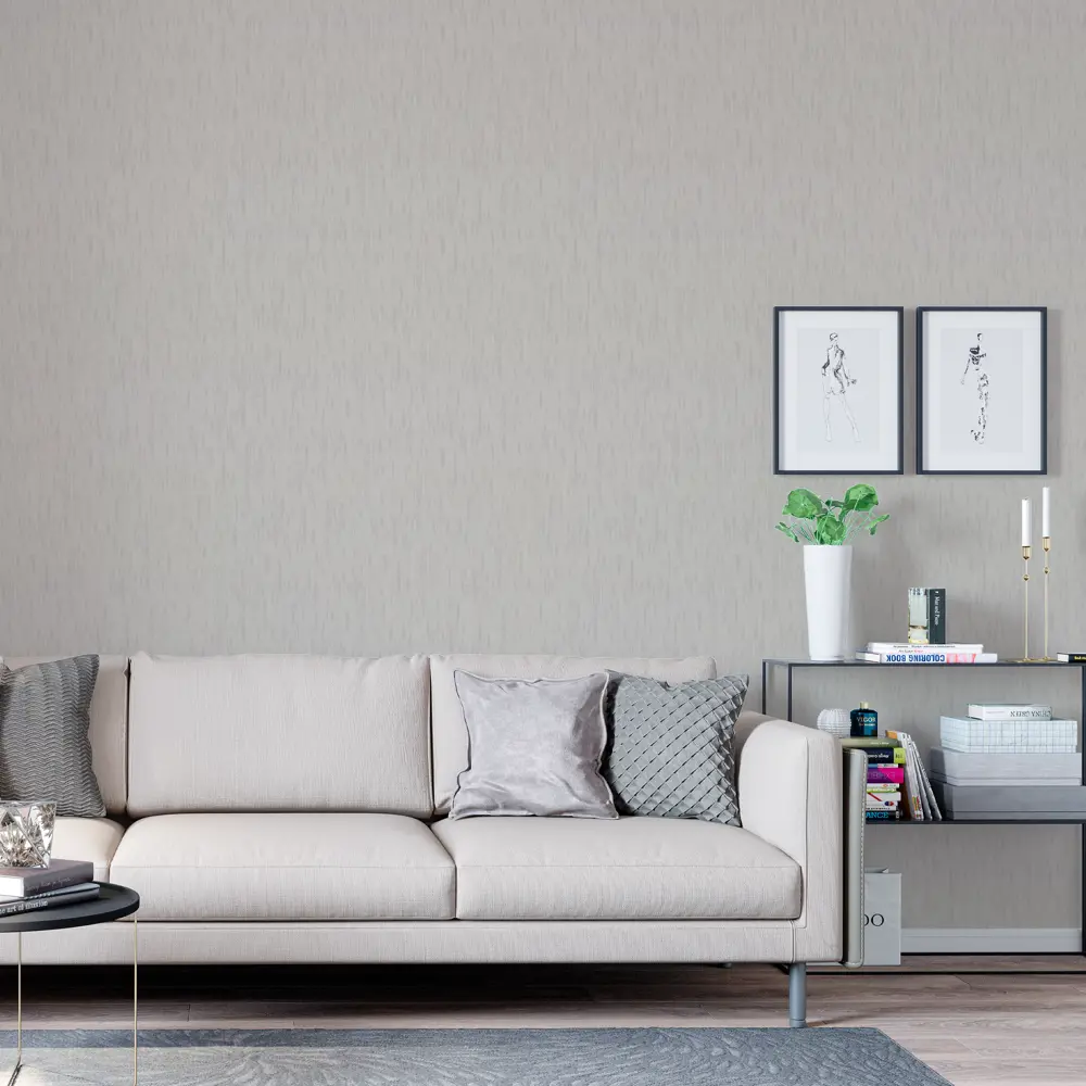 Флизелиновые обои Palitra Home Udachno бежевые 1.06 м - современный стиль 89427234 STLM-1575801 - Вид №4