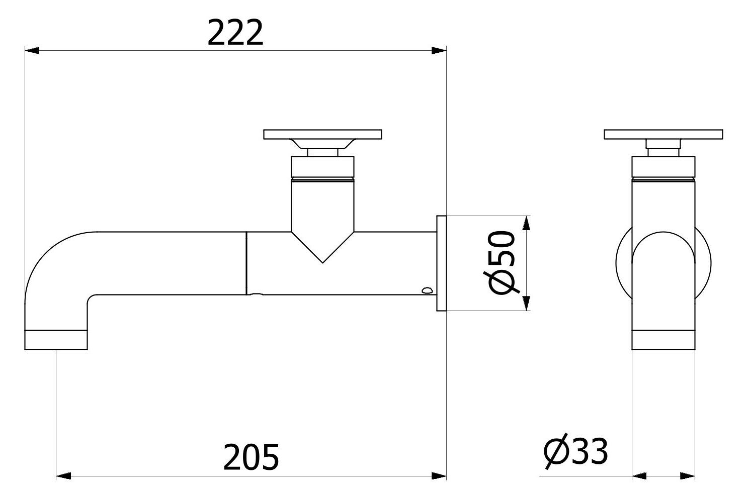 Однорычажный настенный смеситель для раковины с автоматическим сливом IB Bold ARCH-00128825 - Вид №20