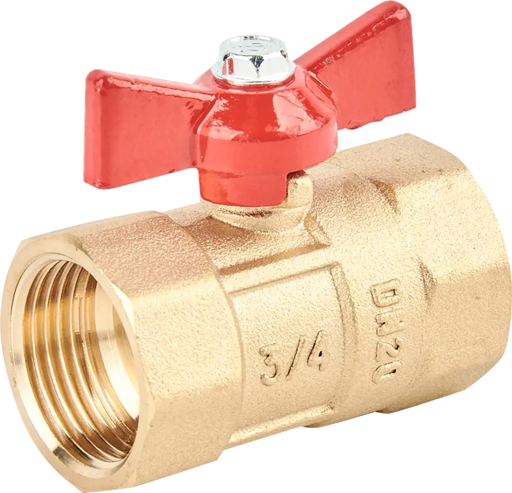 Шаровой кран ГАЛЛОП 3/4" с хромированным покрытием для водопровода 89795278